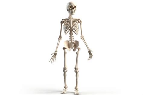 Premium Photo | Human skeleton on a white background generative ai 