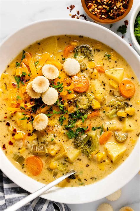 One Pot Creamy Vegetable Soup Midwest Foodie