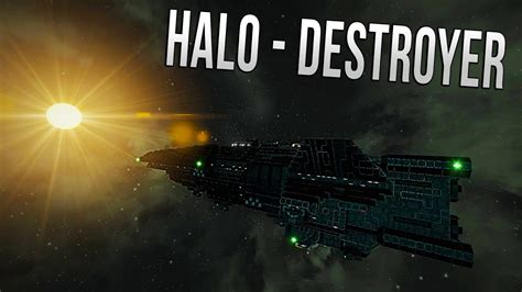 Unsc Halberd Destroyer Space Engineers Youtube