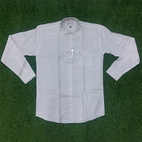 Plain Men White Cotton Shirt Casual Full Sleeves At Rs 400 In Ulhasnagar