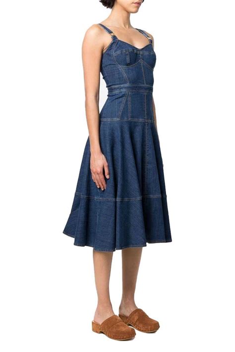 Corset Style Denim Dress Elisabetta Franchi Tsigaloglou Collection