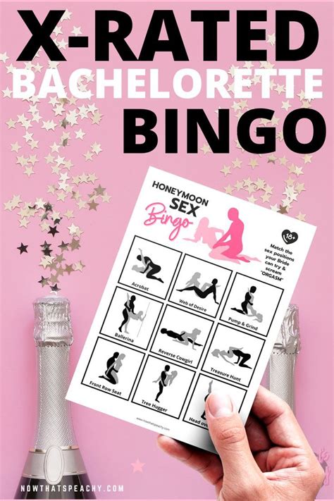 Honeymoon Sex Position Bingo Game Printable Download To Use For Bridal Showers Funny Xxx Games