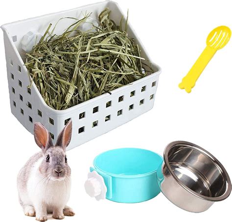 Amazon Kathson Rabbit Hay Feeder Large Hay Manger Less Wasted