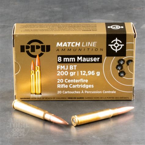 Mm Mauser X Mm Js Ammo Rounds Of Grain Full Metal Jacket