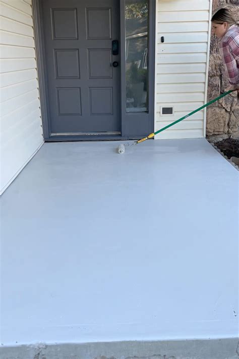 How to Paint a Concrete Porch - Crystel Montenegro Home