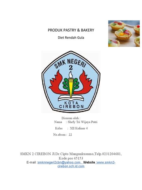 Produk Pastry Diet Rendah Gula And Wps Office Pdf