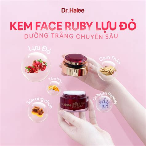 Kem Ruby Lựu Đỏ Dưỡng Trắng Chuyên Sâu Drhalee