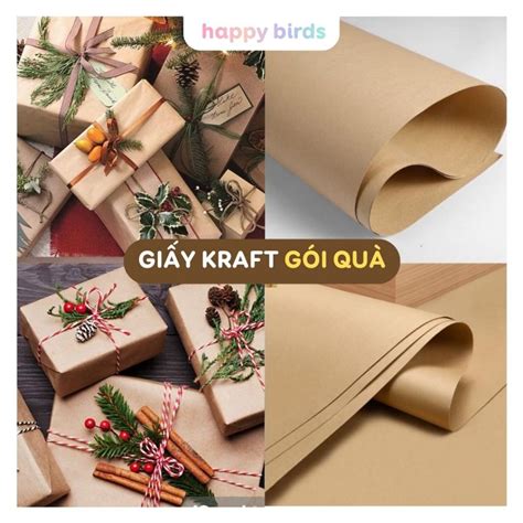 giay goi qua kraft   giay goi qua sinh nhat vintage giay boc qua xi