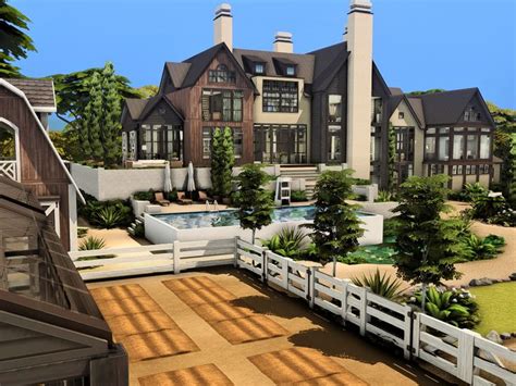 The Sims Resource Modern Ranch In Modern Ranch Sims Houses