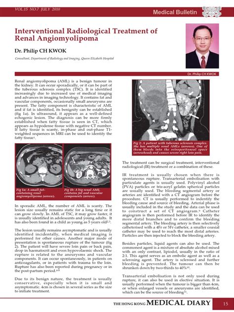 Interventional Radiological Treatment Of Renal Angiomyolipoma Pdf