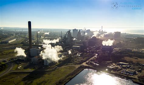 Tata Steel At Port Talbot In South Wales Aerial Photography Wales