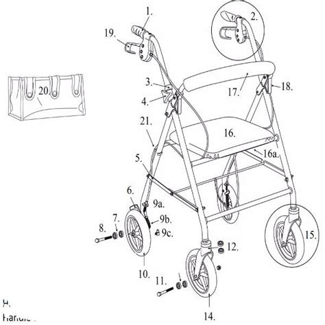 Aluminum Rollator, 7.5" Casters Replacement Parts | CSA Medical Supply