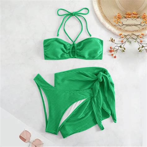 Fanxing Women S Piece Bikini Swimsuit Sexy O Ring Cheeky Bikini Sets