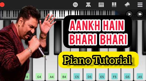 ️🌹aankh Hain Bhari Bhari🌹 ️ Mobile Piano Tutorial सीखे अपने ही मोबाइल पियानो पर Easy