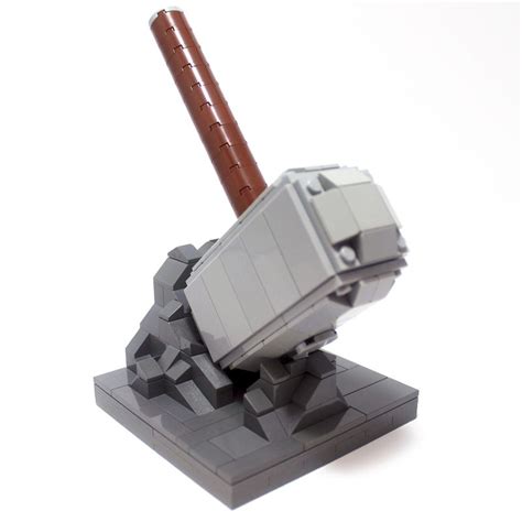 Lego Moc Thors Hammer Mjolnir Desktop Build By Lioncity Mocs