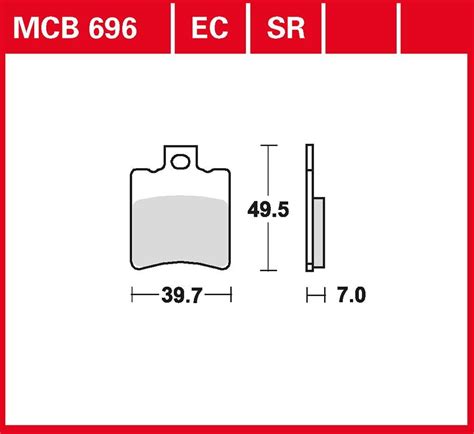 Bremsbelag TRW Organisch Motowell Magnet 50 2 Takt 13 Zoll LC DD 10