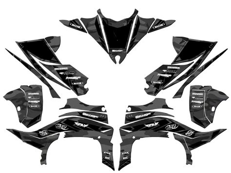 2014 2020 YFZ 450R YFZ 450 APACHE Grey Senge Graphics Kit Compatible