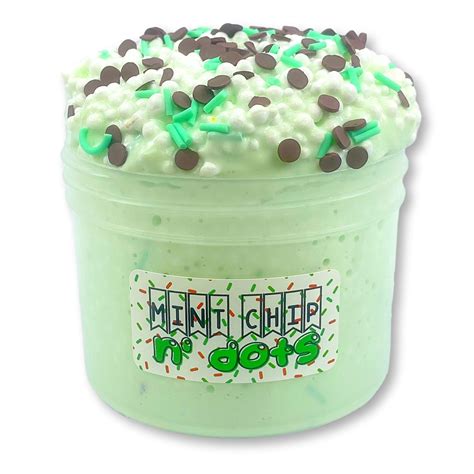 Mint Chip 'n' Dots Floam Slime - Shop Slime - Dope Slimes