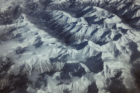 Premium Photo Aerial View Of Snow Covered Mountain