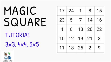 How To Make Magic Squares X X And X Youtube