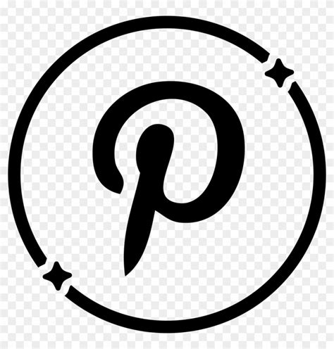 Pinterest Share Icon - Black And White Logo - Free Transparent PNG ...