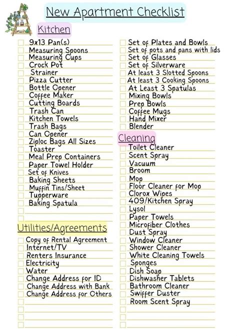 The Ultimate First Apartment Checklist Artofit