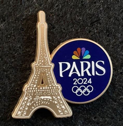 Nbc 4 Pins 2024 Paris Olympic Media Collectible Pin Set Ebay