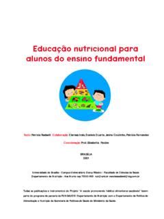 Educao Nutricional Para Alunos Do Ensino Fundamental Educa O