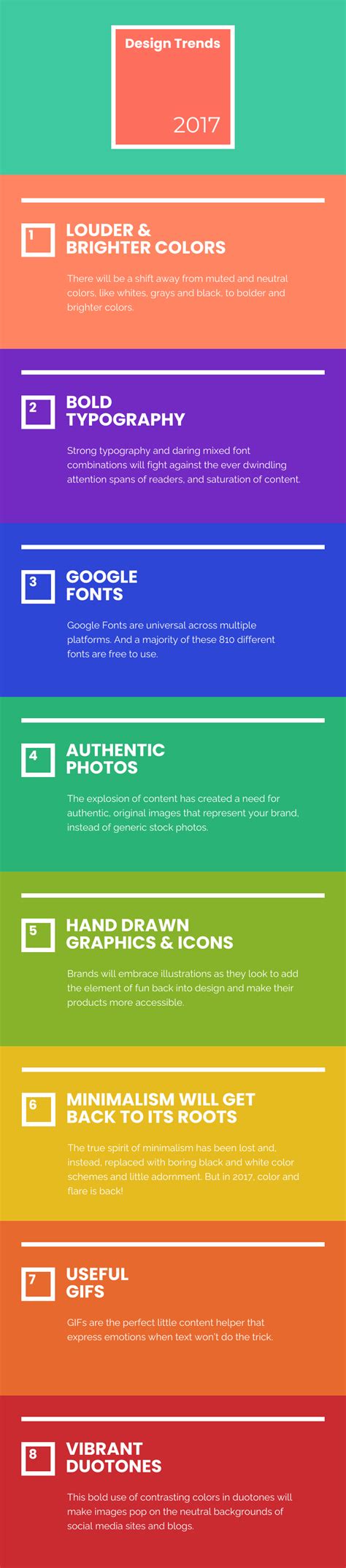 Colorful Design Trends Infographic Template Venngage