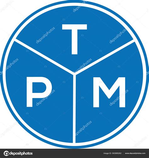 Diseño Del Logotipo Letra Tpm Sobre Fondo Blanco Tpm Iniciales Vector