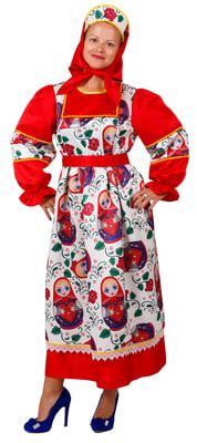 Костюм Матрешка взрослый ec541 купить в интернет-магазине - My-Karnaval ...
