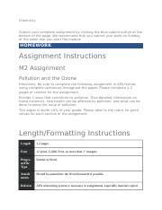 Chemistry Pollution Paper Assign 2 Docx Chemistry Submit Your