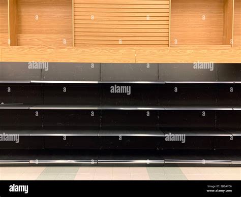 Empty Shelves in Store Stock Photo - Alamy