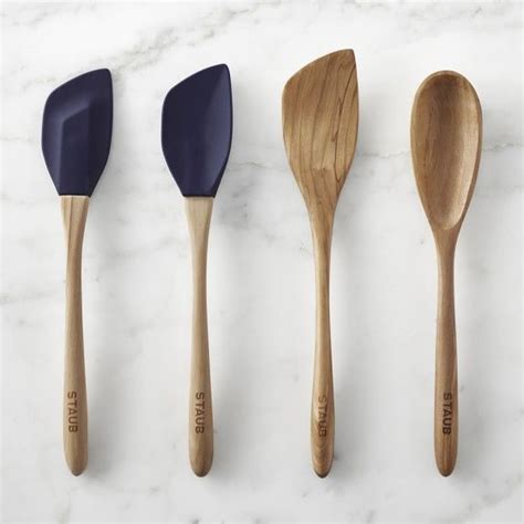 Staub 5 Piece Olivewood Tool Set Staub Cookware And Bakeware Wood