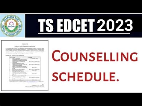 Ts Edcet Counselling Schedule Ts Edcet Counselling Process