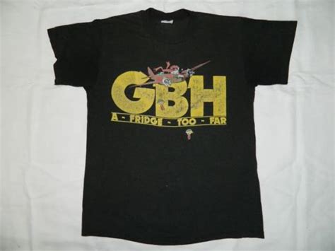 Vintage G B H 1989 Tour T Shirt Gbh Concert 80s Punk Defunkd