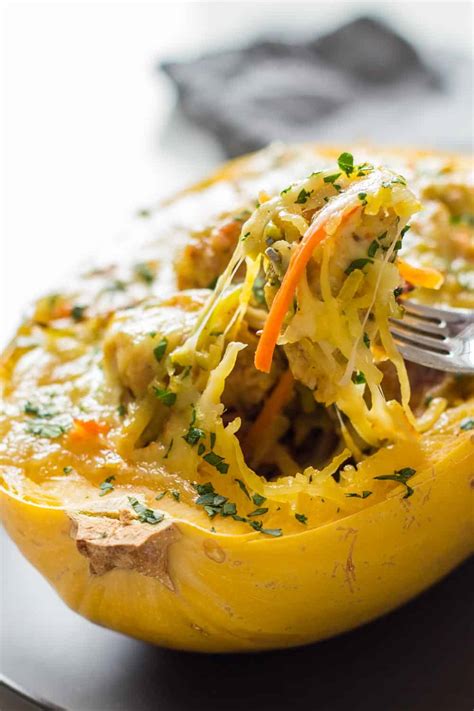 Chicken Spaghetti Squash - Green Healthy Cooking