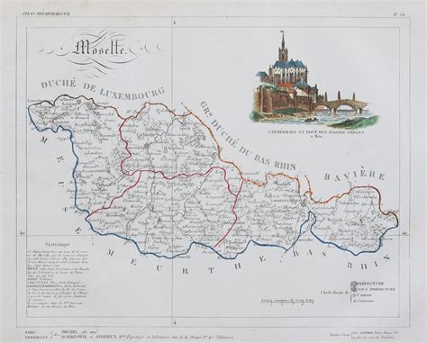 Carte ancienne du département de la Moselle cartes livres anciens