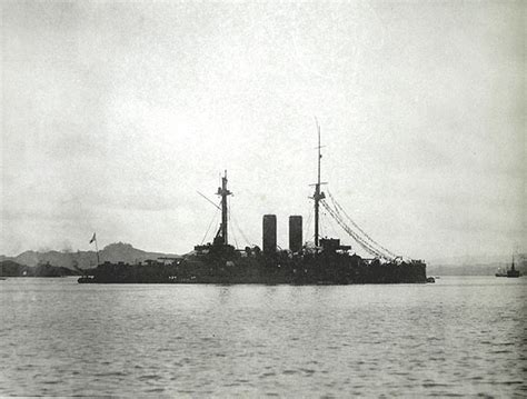 Battleship "Mikasa" with aft mast damaged in the Battle of Tsushima