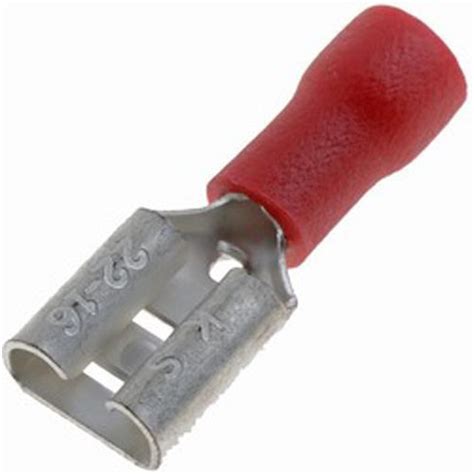 Red Female Spade 6 3mm Crimps Terminals Red Car Auto Van Wiring