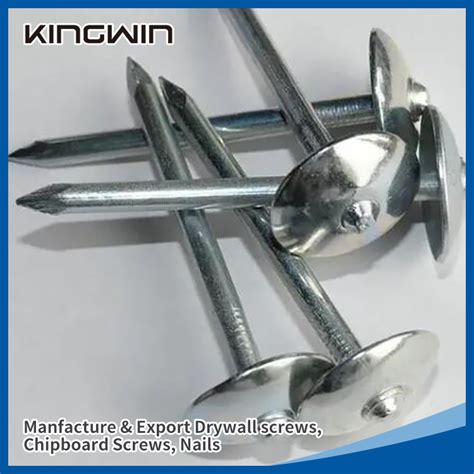 Factory Price Galvanized Smooth Twisted Shank Umbrella Head Roofing