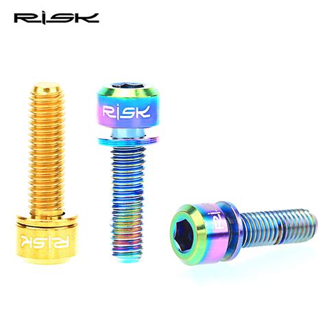 RISK Titanium Screw M5X18mm M5x20 Hexagon Socket Head Bolts With Washer