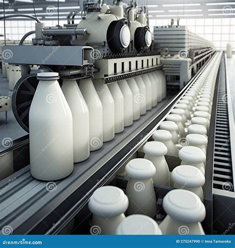 Bottling Milk At A Dairy Plant Tasty Healthy Milk Milk Production At