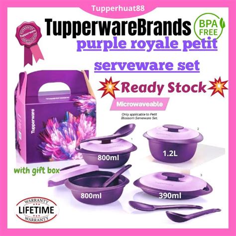 Tupperware Royale Blue Serveware Set Or Royale Petit Serveware Set Or