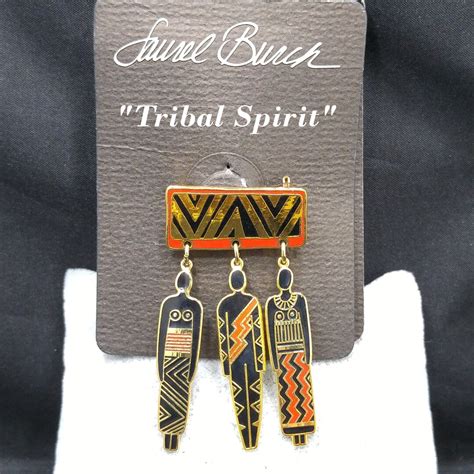 Laurel Burch Tribal Spirit Brooch Dangles Etsy