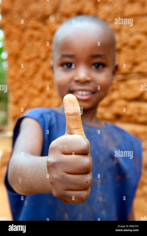 Smiling Rwandan Boy Giving Thumbs Up Stock Photo Alamy