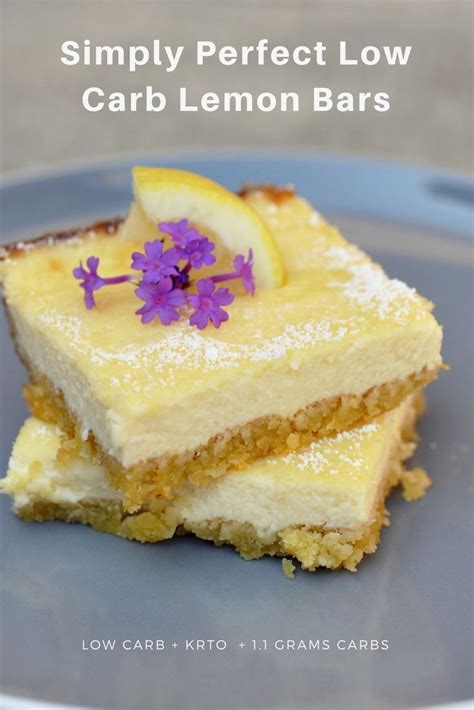 Delicious Gluten Free Low Carb Lemon Bars Are A Wonderful For Dessert