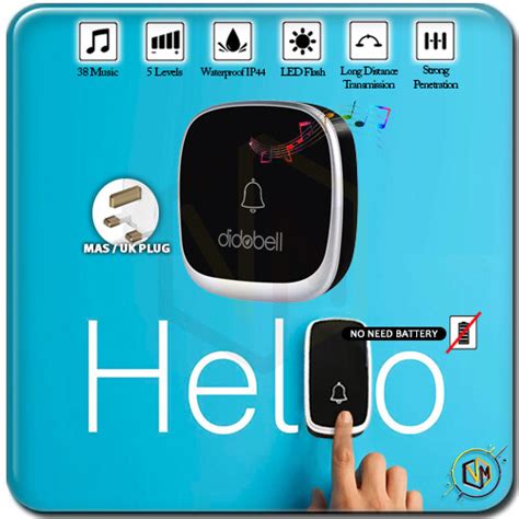 Self Powered Doorbell No Need Battery Waterproof Door Bell Wireless