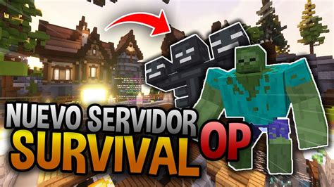 EL MEJOR SERVIDOR SURVIVAL OP PARA MINECRAFT JAVA PE BEDROCK 1 19