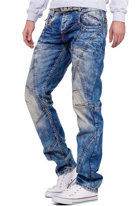 Cipo And Baxx Herren Jeans Hose Freizeit Hose Stright Regular Designer Auffällig Ebay